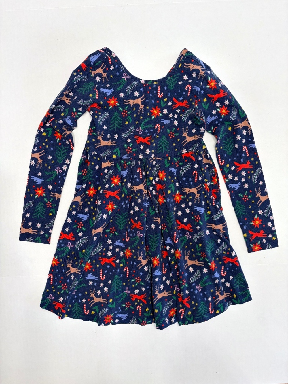 Hanna Andersson Girls Christmas Dress, Size 6-7